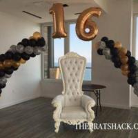 Obtain exclusive party rentals for Sweet 16 Decorations from the Brat Shack