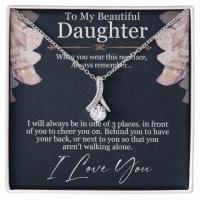 To My Daughter Necklace from Mom - Pkt's Jewelry Gift Shop LLC