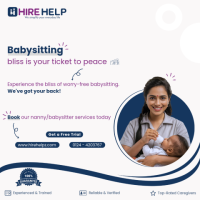 Hire the best nanny/babysitter services in Gurgaon with Hirehelpz.com