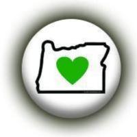 Heart in Oregon Flag Buttons | Heart Sticker Company