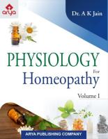 Physiology for Homeopathy (Volumes I and II) | Arya Publishing Comapny