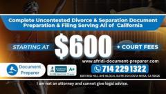 Best Divorce Document Preparer MISSION VIEJO