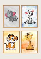 Adorable Giraffe Baby Poster | Perfect Nursery Decor | Cute Giraffe Wall Art for Kids