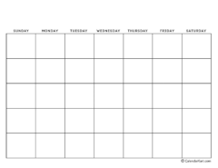 Organize Your Life with Free Blank Calendar Templates from CalendarKart