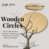 Versatile Wooden Circles for Crafts and wood rounds at Team Yaya