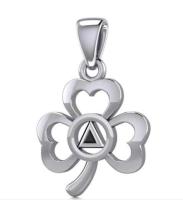 Silver Celtic Shamrock Pendant 