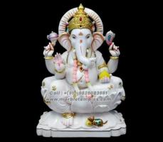 Buy Divine White Marble Ganesha Statue For Your Home