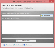 The best option for MSG to VCF converting