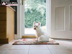 Beautiful French Doors with Built-In Dog Doors from Doors 4Pets and Peoples