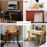 SHOP Premium Teak Wood Study Tables for a Stylish and Functional Workspace at Nismaaya Decor