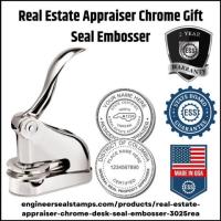 Real Estate Appraiser Chrome Gift Seal Embosser - eSeal Included