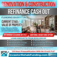 600+ CREDIT – NO SEASONING ON TITLE – REFINANCE CASH OUT INVESTOR FINANCING!