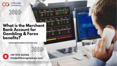 What is the Merchant Bank Account for Gambling & Forex benefits?