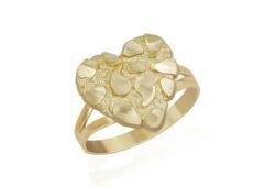 10K Gold Heart Nugget Ring: A Unique Blend of Classic and Modern