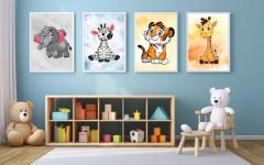 Adorable Baby Giraffe Printable Poster – Cute Nursery Wall Art, Instant Download for Baby Room Decor