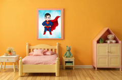 Superhero Boy Poster - Bold, Cute & Colorful Wall Art | Perfect Kids Room Decor