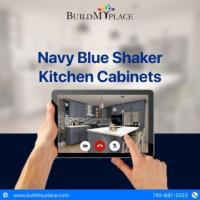 Chic Navy Blue Shaker Kitchen Cabinets