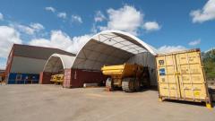 Industrial Canopy Shelter Location For Material Storage