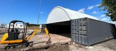 Industrial Canopy Shelter Location For Material Storage