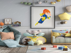 Superhero Girl Printable Poster - Fun and Playful Wall Art for Kids' Rooms