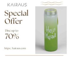 Buy Premium Hello Master Glass Water Bottle At Kairaus