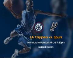 LA Clippers vs. Spurs Tickets November 4, 2024