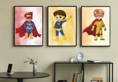 Brave Superhero Boy Digital Printable | Fun Kids Factory | Instant Download Wall Art for Kids' Room 