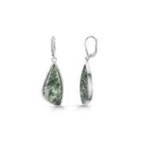 Divine Emeralds: Seraphinite and Peridot Jewelry Set