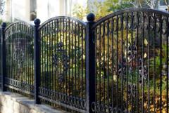 custom built fence and deck