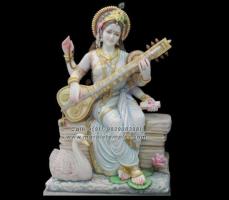 Buy Maa Saraswati marble statues from Marble Artifacts.