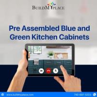 Blue and Green Kitchen Cabinets – Pre Assembled