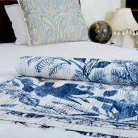 Artistically Handcrafted Kantha Quilt