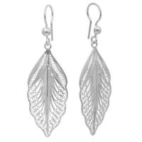 Delicate Silver Filigree Earrings by Zehrai