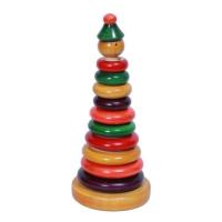 Wooden 10-Ring Stacker Toy/Cubby – Stacker