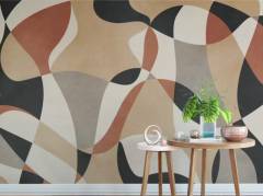 Contemporary Geometric Shapes Wallpaper Mural