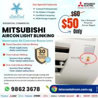 Mitsubishi aircon light blinking 