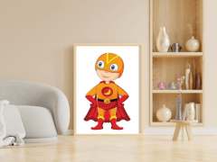 Vibrant Digital Superhero Posters and Stickers – Perfect for Kids and Collectors!