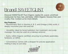 SWEETGLIST Pure Organic Jojoba Oil - 4 fl oz