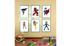 Transform Your Kids' Room with Superhero Digital Prints – Modern & Fun Decor!