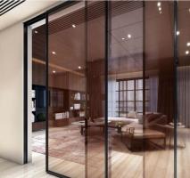 Sleek Glass Partition Solutions with Sliding Doors for Any Room