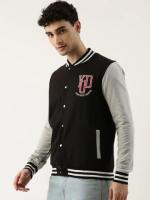 Stylish Black and Grey Varsity Jacket – A Timeless Classic  