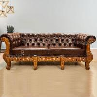 AARSUN CHESTERFIELD SOFA IN TEAK WOOD