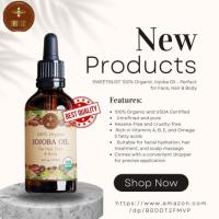 SWEETGLIST 100% Organic Jojoba Oil - Perfect for Face, Hair & Body