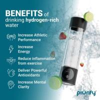 Black PIURIFY Hydrogenator Bottle – Elevate Your Hydration in Style!