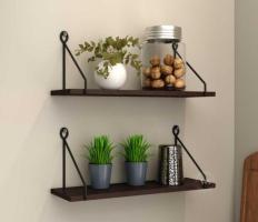 Elegant Luna Hanging Wall Shelf for Modern Spaces | Wooden Street