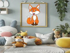 Adorable Fox Cartoon Digital Printable | Perfect for Kids' Decor and Crafts