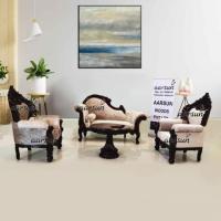 AARSUN WOODEN SOFA SET 