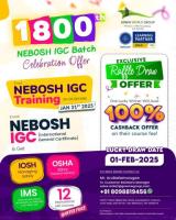 Nebosh IGC 1800th Batch Celebration Offer in Chennai