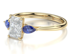 Regal Beauty in Gold Trilogy Engagement Rings