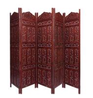 Aarsun 5 Panel Partition Screen in Sheesham Wood